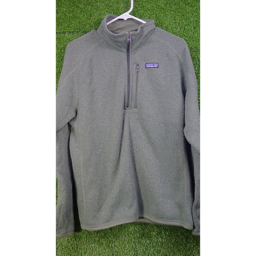 Patagonia Dark Green Quarter Zip Sweater - Men's Size M
